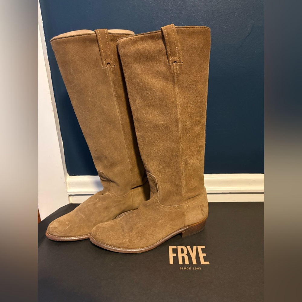 Vintage Frye Women's Brown Suede Boots 8.5